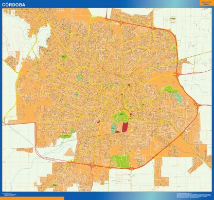 Cordoba map in Argentina