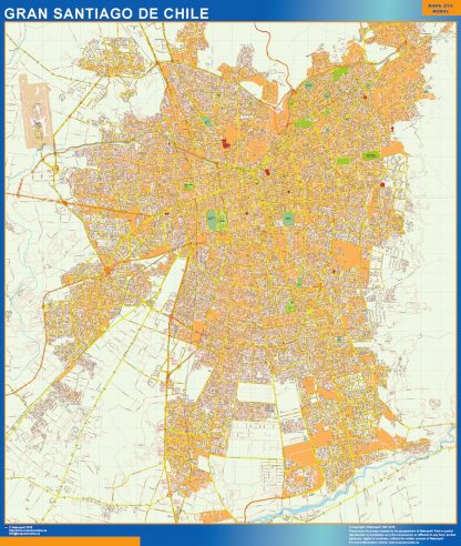 Gran Santiago de Chile map from Chile