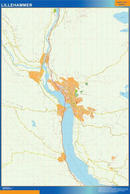 Lillehammer map in Norway