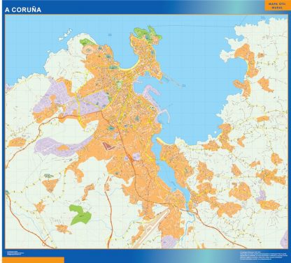 Map of A Coruna Spain