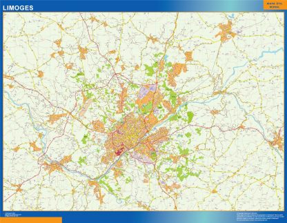 Map of Limoges France