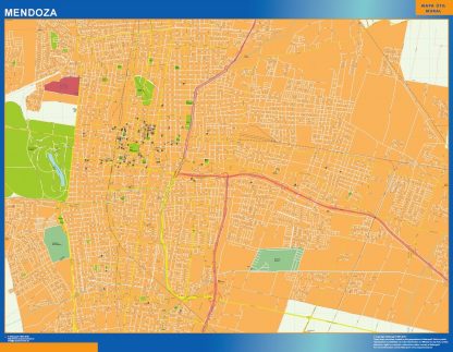 Mendoza map in Argentina