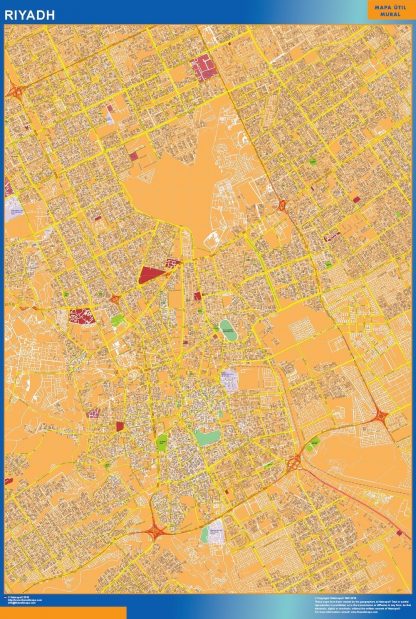 Riyadh map in Saudi Arabia