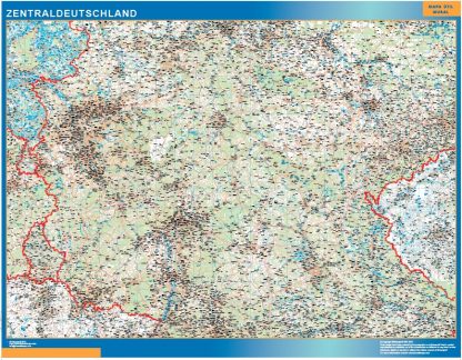 Road map Germany Central