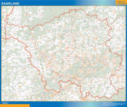 Saarland map