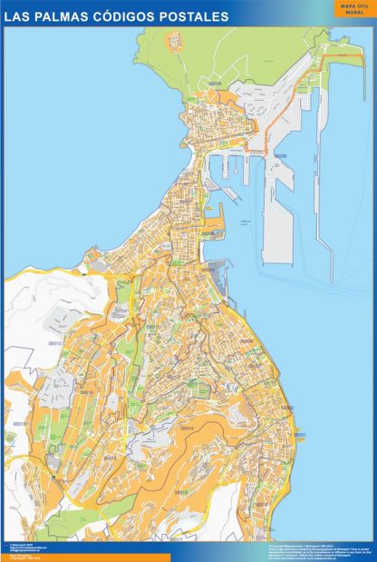 Zip codes Las Palmas map