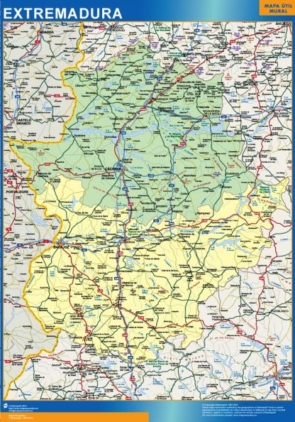 map of Extremadura provinces